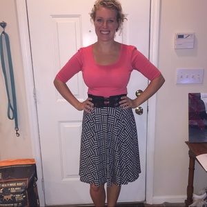 Lularoe Pink, Black and White Dress